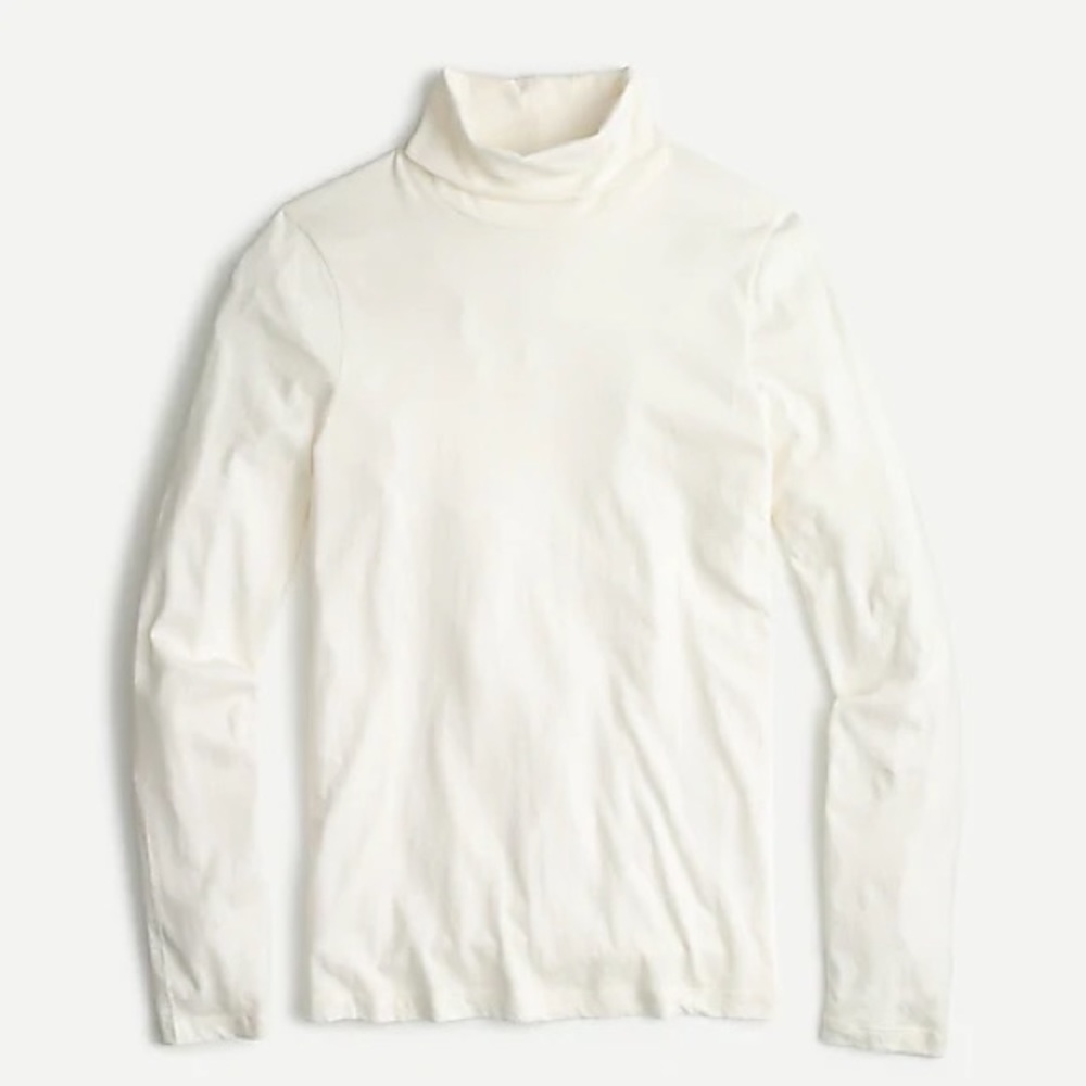 J Crew Tissue Turtleneck in off-white